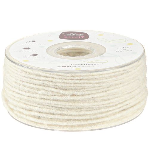 Prodotto Cordone di lana bianco 3 mm 100 m