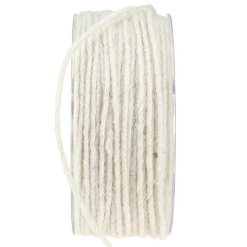 Prodotto Cordone di lana bianco 3 mm 100 m