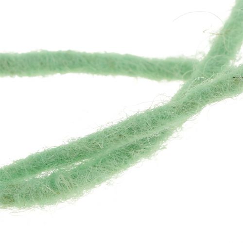 Floristik24 Cordoncino di lana verde menta 3 mm 100 m