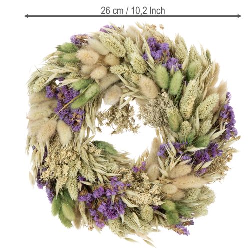 Prodotto Ghirlanda di fiori secchi per primavera ed estate, per tavolo e porta d'ingresso, per occasioni speciali con accenti di colore, 26 cm