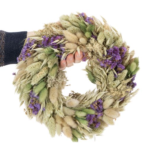 Prodotto Ghirlanda di fiori secchi per primavera ed estate, per tavolo e porta d'ingresso, per occasioni speciali con accenti di colore, 26 cm
