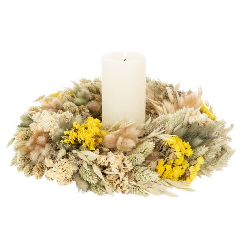 Prodotto Ghirlanda di fiori secchi, decorazione naturale per tavolo, soggiorno e corridoio, 25 cm