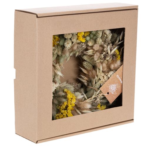 Prodotto Ghirlanda di fiori secchi, decorazione naturale per tavolo, soggiorno e corridoio, 25 cm