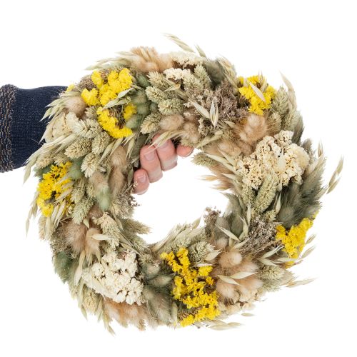 Prodotto Ghirlanda di fiori secchi, decorazione naturale per tavolo, soggiorno e corridoio, 25 cm