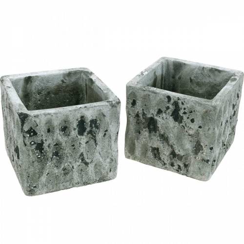 Floristik24 Vaso per piante, vaso in ceramica, decorazione per la tavola aspetto antico H8cm 4pz