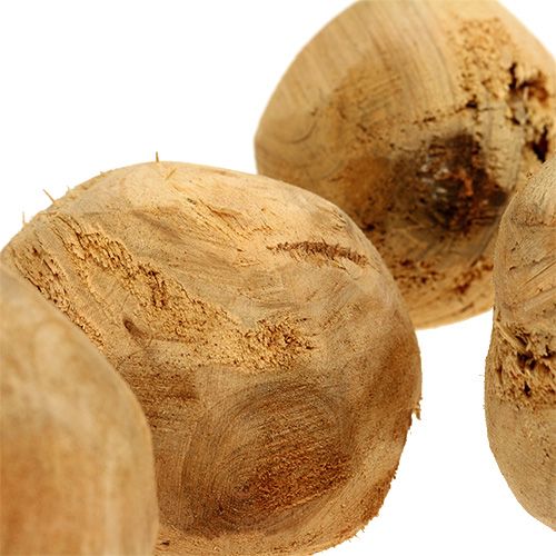 Floristik24 Polpetta di radice in legno di abete Ø7cm naturale 5 pz