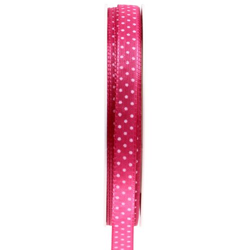 Floristik24 Nastro regalo nastro decorativo punteggiato rosa 10 mm 25 m