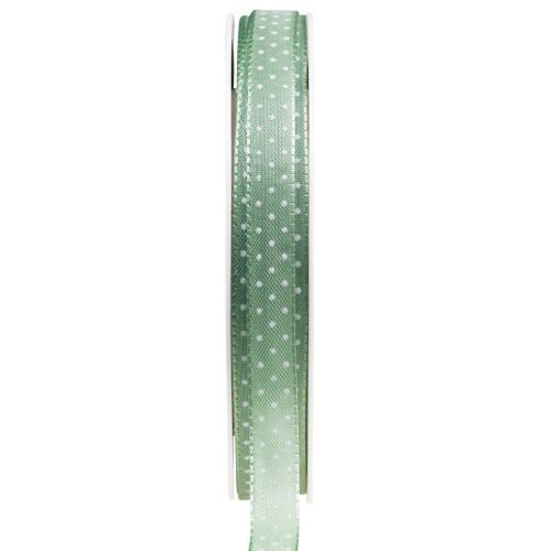 Floristik24 Nastro regalo nastro decorativo punteggiato verde menta 10 mm 25 m
