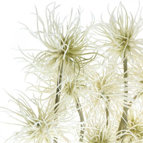 Prodotto Xanthium fiore artificiale crema decorazione autunnale 6 fiori 80 cm 3 pezzi