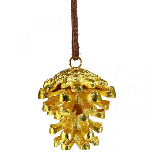 Floristik24 Pigna decorazione pigne da appendere Oro H6cm