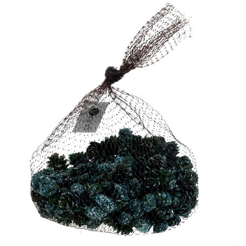 Floristik24 Piccoli coni verdi ghiacciati 200g