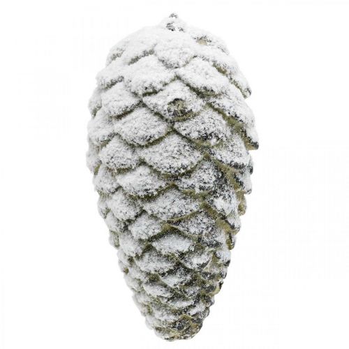 Floristik24 Grande cono decorativo da appendere Cono di neve artificiale 23cm