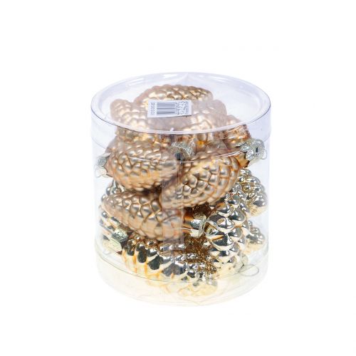 Prodotto Coni mix di vetro oro 5 cm 14 pz