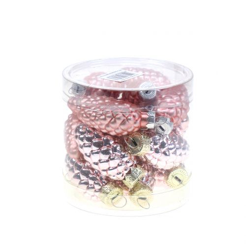 Prodotto Mix di coni in vetro rosa 5 cm 14 pz