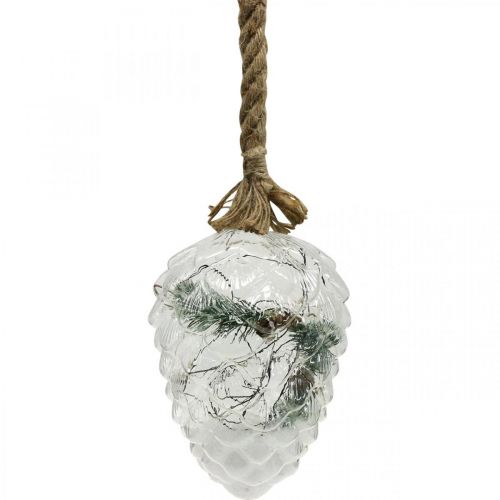 Cono Illuminato Decorazione di Natale Luci LED Timer H21cm
