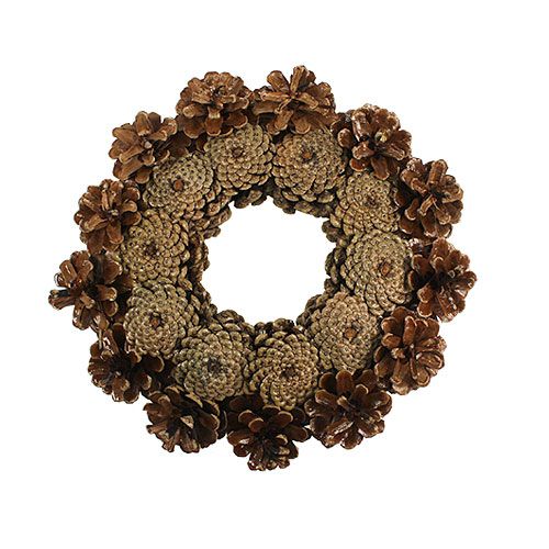 Floristik24 Corona di coni dipinta Ø25cm