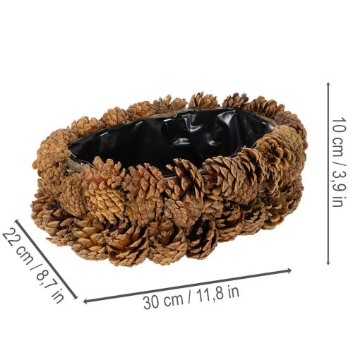 Vaso ovale a forma di pigna,