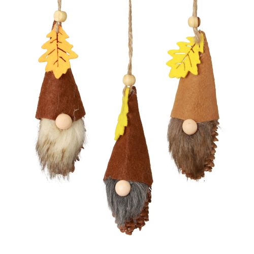 Prodotto Ciondolo gnomo cono decorazione gnomo gnomo autunnale H10cm 6 pz