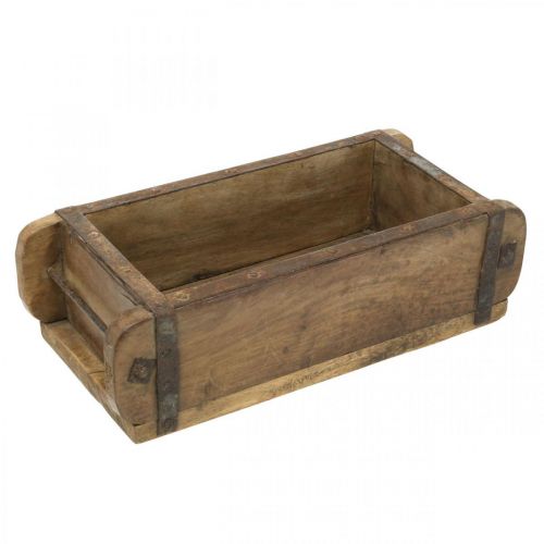 Prodotto Decorazione in legno aspetto vintage a forma di mattone marrone, ruggine 31×14,5 cm H9 cm