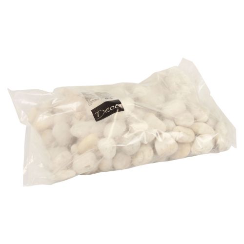 Prodotto Pietre decorative ciottoli di fiume pietre decorative bianche 2 cm - 5,5 cm 5 kg