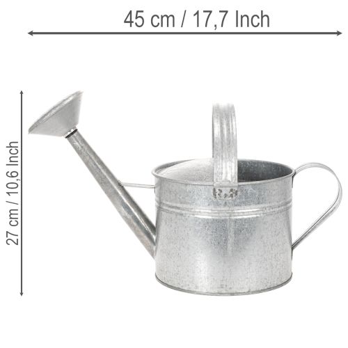 Annaffiatoio vintage in zinco, 27 cm - fioriera per giardino e patio, vaso da fiori in metallo | Floristik24.it