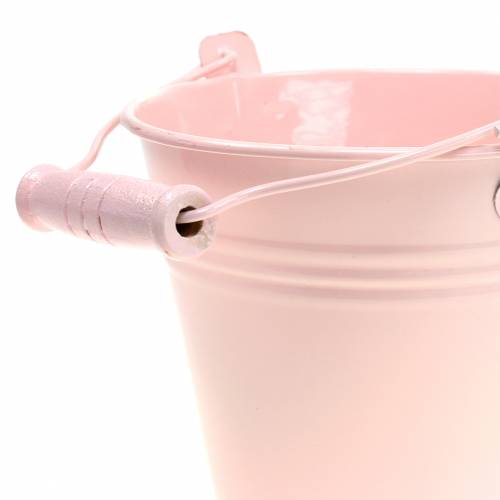 Floristik24 Assortimento di secchi in zinco colori pastello Ø12cm H10cm 8 pezzi
