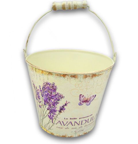 Floristik24 Zinkeimer Lavanda Ø17cm H14cm