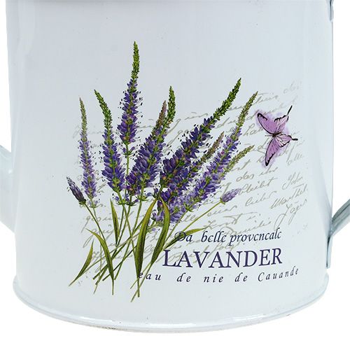 Floristik24 Annaffiatoio in zinco Ø10,5cm H10cm con lavanda