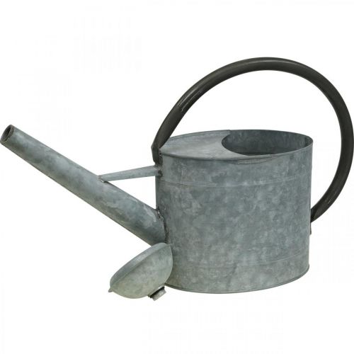 Prodotto Annaffiatoio in metallo, decorazione da giardino aspetto vintage grigio argento L53cm H29cm