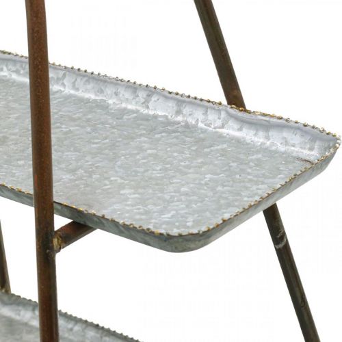 Prodotto Alzata torta vassoio decorativo vintage mensola da tavolo in metallo H47cm