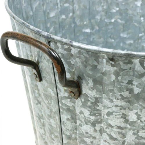 Floristik24 Set di 3 fioriere decorative in metallo zinco Ø26,5/30,5/34,5 cm