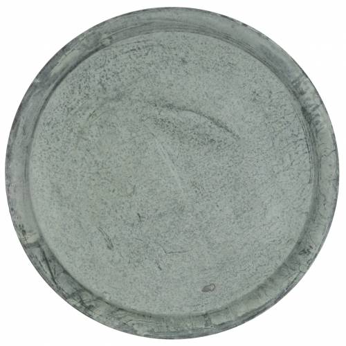 Floristik24 Piatto decorativo vassoio in zinco Ø44cm H2,5cm