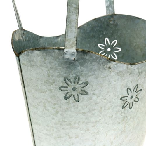 Floristik24 Borsa per fioriera in zinco H25,5cm