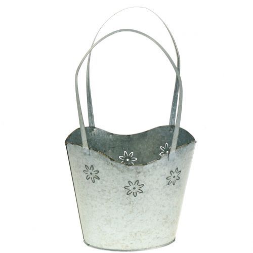 Floristik24 Borsa per fioriera in zinco H25,5cm