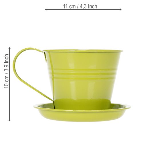 Prodotto Tazza per piantare, elegante vaso per idee decorative individuali, 11 cm, 6 pezzi
