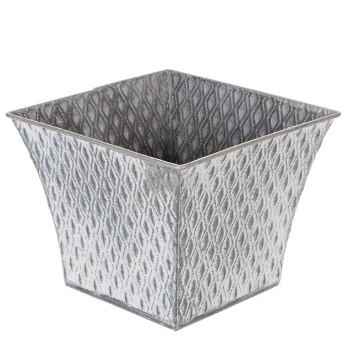 Vaso in zinco con motivo a rombi, altezza 15 cm acquistare | Floristik24.it