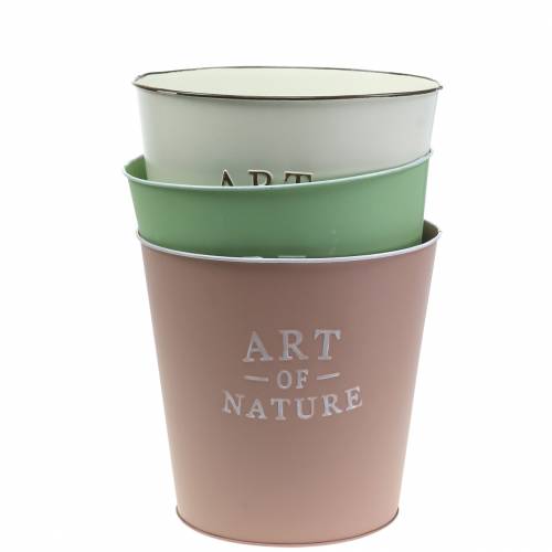 Floristik24 Vaso da fiori in zinco Art of Nature diversi colori Ø17,5cm H15cm