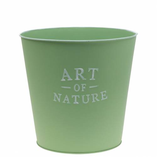 Floristik24 Fioriera in zinco Art of Nature verde menta Ø17.5cm H15cm