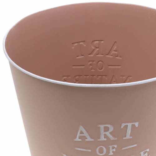 Prodotto Vaso da fiori in zinco fioriera in metallo rosa antico Ø22cm H21cm