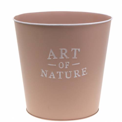 Prodotto Vaso da fiori in zinco fioriera in metallo rosa antico Ø22cm H21cm