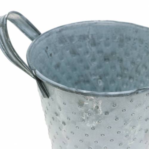 Zinco pentola con maniglie in 2 dimensioni Old zinco vaso fiori vaso vaso pentole 