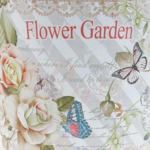Floristik24 Fioriera estiva per fioriera in metallo per rose Ø11.5cm H10.5cm
