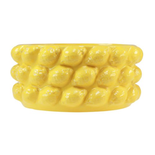 Prodotto Fioriera in ceramica con ciotola di limone gialla Ø26cm H12cm