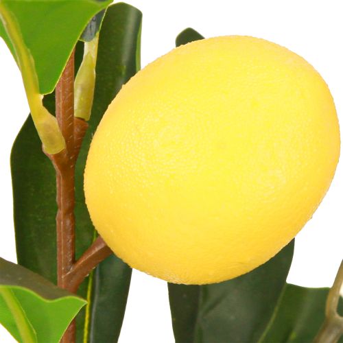 Prodotto Albero di limone in vaso artificiale in verde giallo H28cm