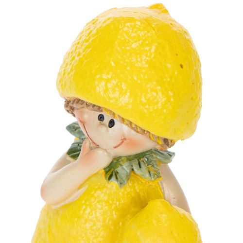 Prodotto Statuette di bambini a forma di limone, dolci decorazioni da tavola estive in stile vintage, per soggiorni e balconi, 9 cm, 3 pezzi