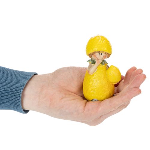 Prodotto Statuette di bambini a forma di limone, dolci decorazioni da tavola estive in stile vintage, per soggiorni e balconi, 9 cm, 3 pezzi