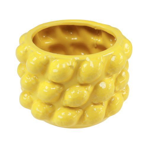 Floristik24 Vaso da fiori in ceramica giallo limone Ø18cm H13cm