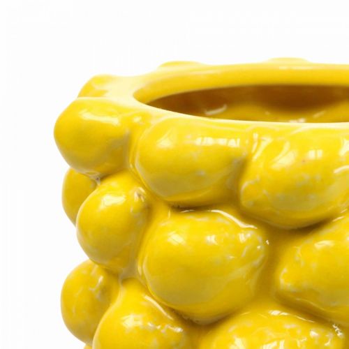 Floristik24 Vaso limone vaso giallo limone decoro estivo Ø15cm H30cm