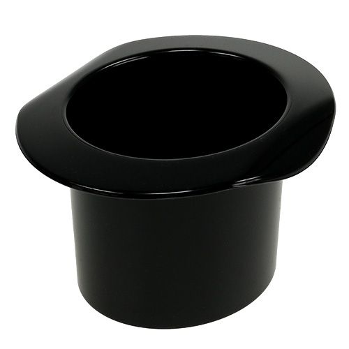 Prodotto Cilindro decorativo nero, Capodanno, cappello come fioriera H5,5 cm 12 pezzi