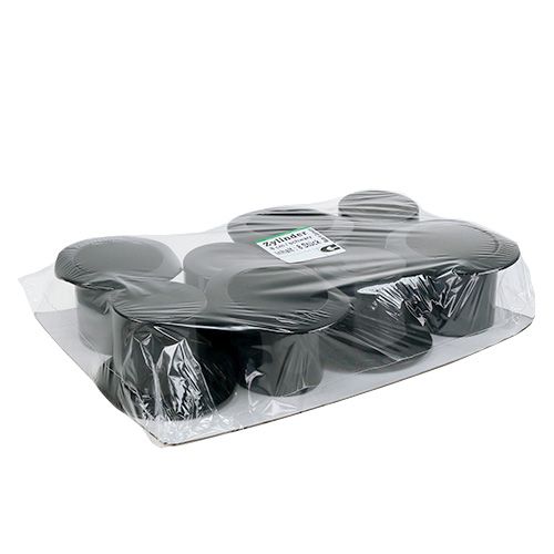 Prodotto Cilindro nero 8cm 8pz